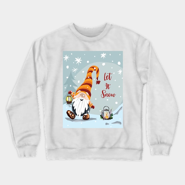 Let It Snow Crewneck Sweatshirt by Athikan